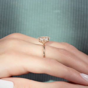 The Lily Set With A 2 Carat Oval Lab Diamond