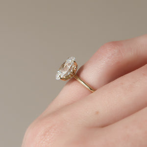 The Lily Set With A 2 Carat Oval Lab Diamond