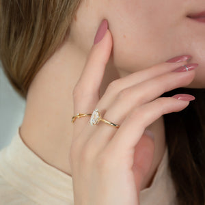The Lily Set With A 2 Carat Oval Lab Diamond
