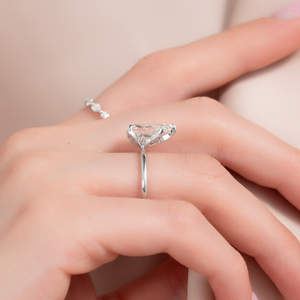The Lily Set With A 1 Carat Pear Lab Diamond