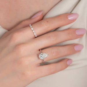 The Lily Set With A 4.5 Carat Pear Moissanite