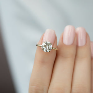 The Lily Set With A 2 Carat Round Lab Diamond