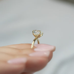 The Lily Set With A 2 Carat Round Lab Diamond