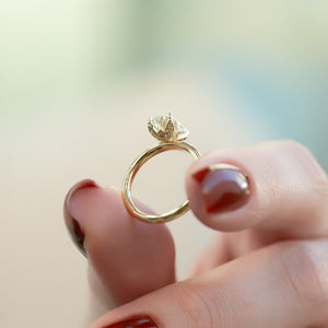 The Lily Set With A 2 Carat Radiant Lab Diamond