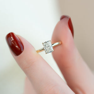 The Lily Set With A 2.5 Carat Radiant Moissanite