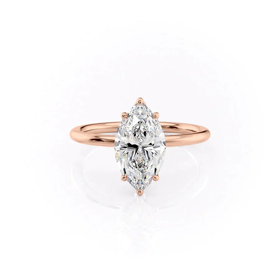 The Lily Set With A 2 Carat Marquise Lab Diamond