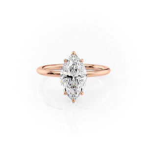 The Lily Set With A 2 Carat Marquise Lab Diamond