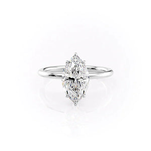 The Lily Set With A 1 Carat Marquise Lab Diamond