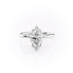 The Lily Set With A 1.5 Carat Marquise Moissanite
