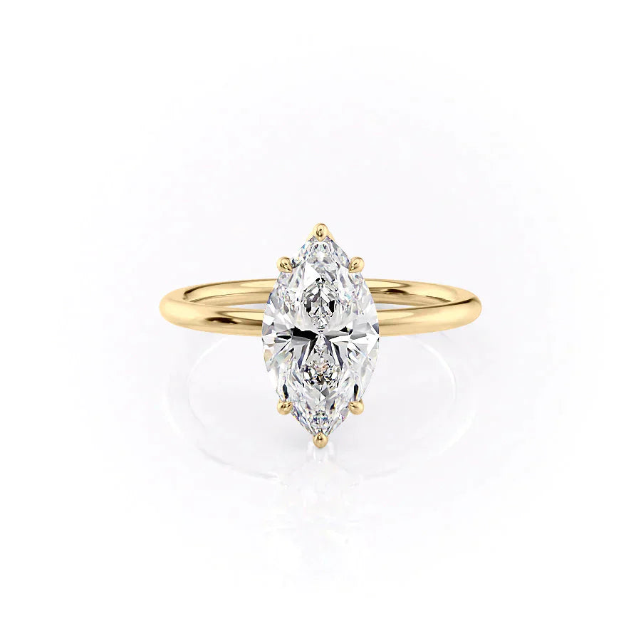 The Lily Set With A 1.5 Carat Marquise Lab Diamond