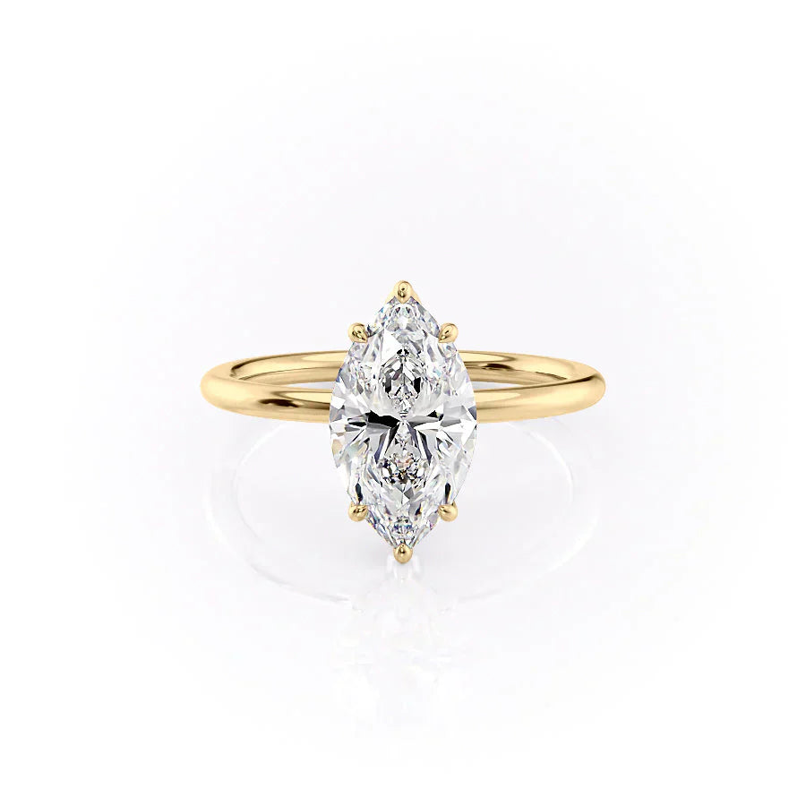 The Lily Set With A 3.5 Carat Marquise Moissanite