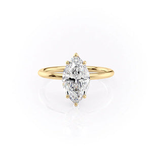The Lily Set With A 3.5 Carat Marquise Moissanite