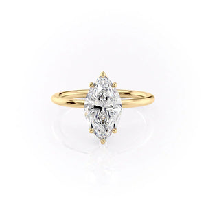 The Lily Set With A Marquise Moissanite