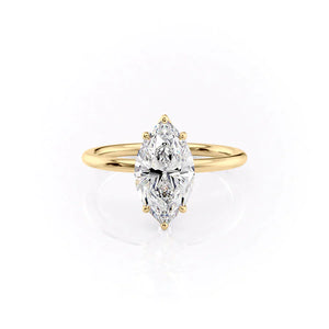 The Lily Set With A 2 Carat Marquise Lab Diamond