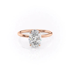 The Lily Set With A Oval Moissanite