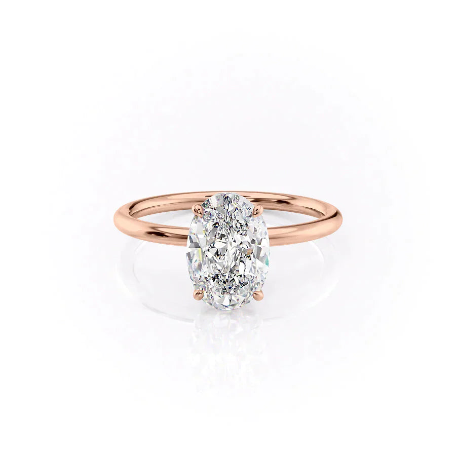 The Lily Set With A 1.5 Carat Oval Lab Diamond