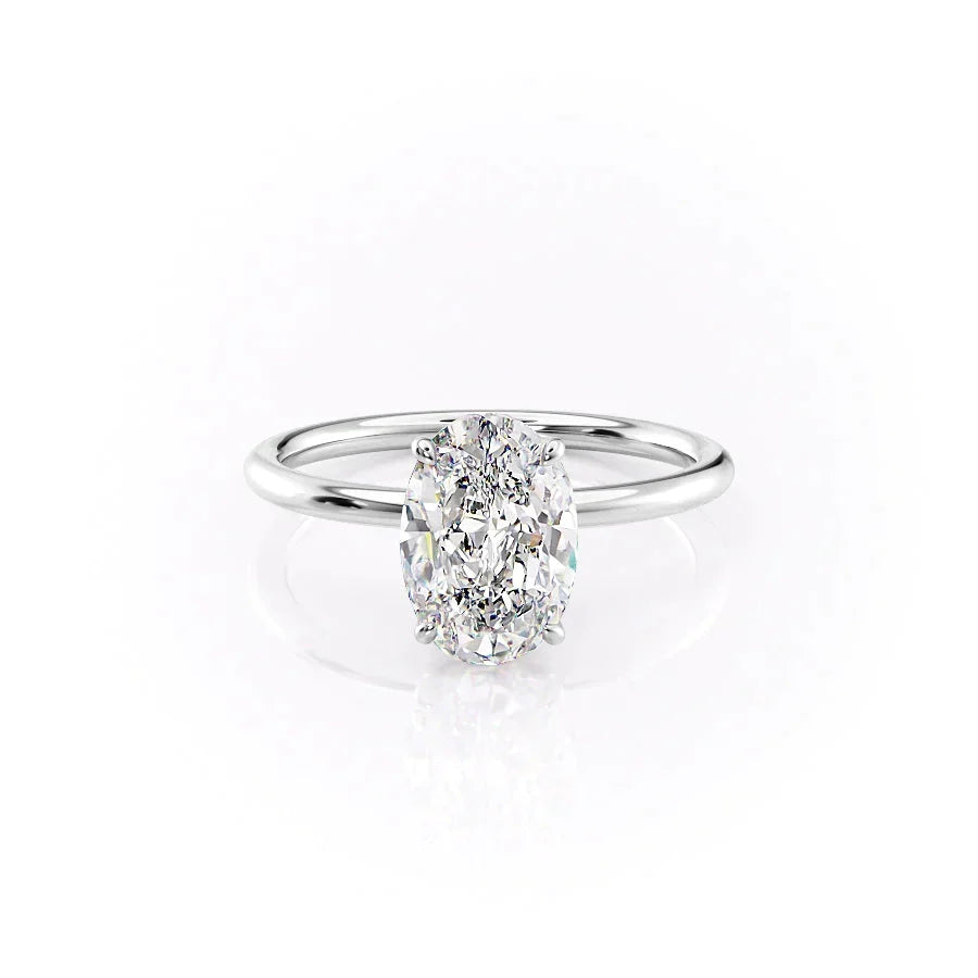 The Lily Set With A Oval Moissanite