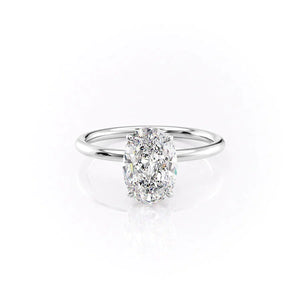 The Lily Set With A Oval Moissanite