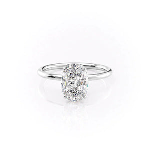The Lily Set With A 1.5 Carat Oval Moissanite