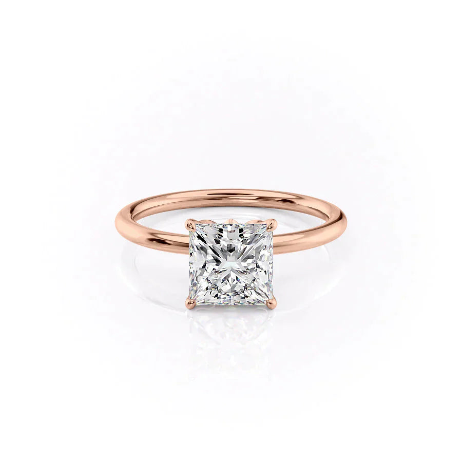 The Lily Set With A 1.5 Carat Princess Lab Diamond