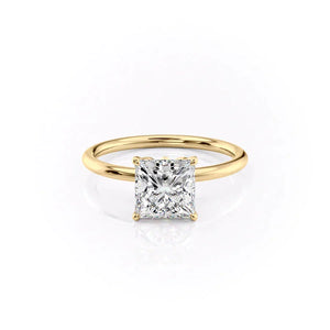 The Lily Set With A Princess Moissanite
