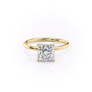The Lily Set With A 3 Carat Princess Lab Diamond