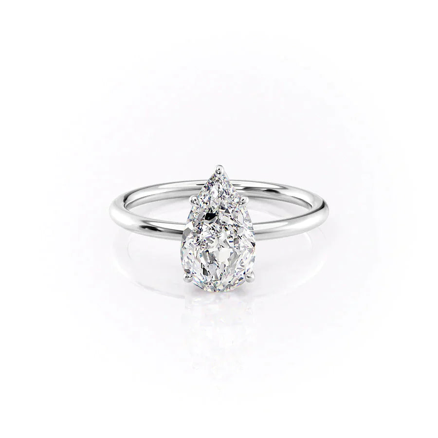 The Lily Set With A 1.5 Carat Pear Lab Diamond
