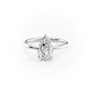 The Lily Set With A 1.5 Carat Pear Lab Diamond
