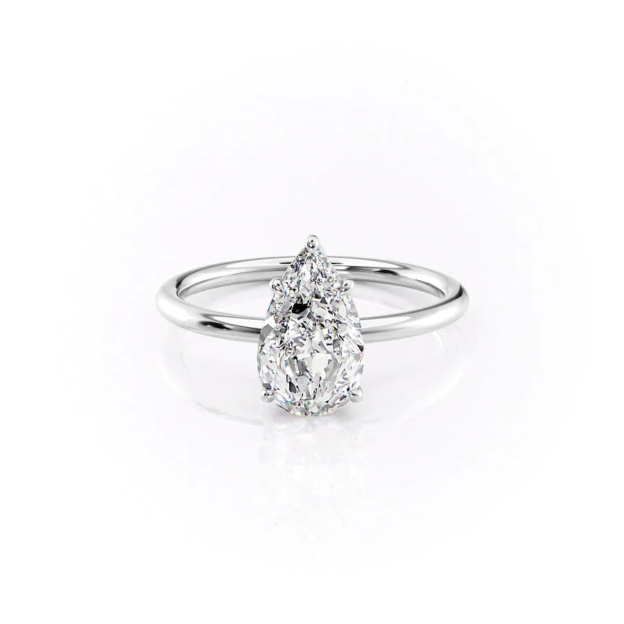 The Lily Set With A Pear Moissanite
