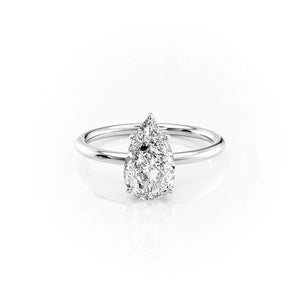 The Lily Set With A Pear Moissanite