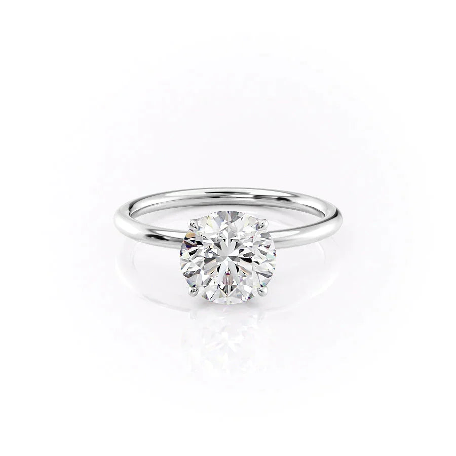 The Lily Set With A Round Moissanite