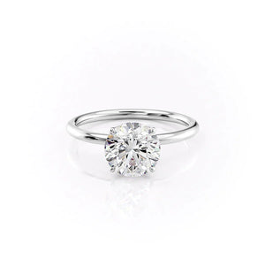 The Lily Set With A Round Moissanite
