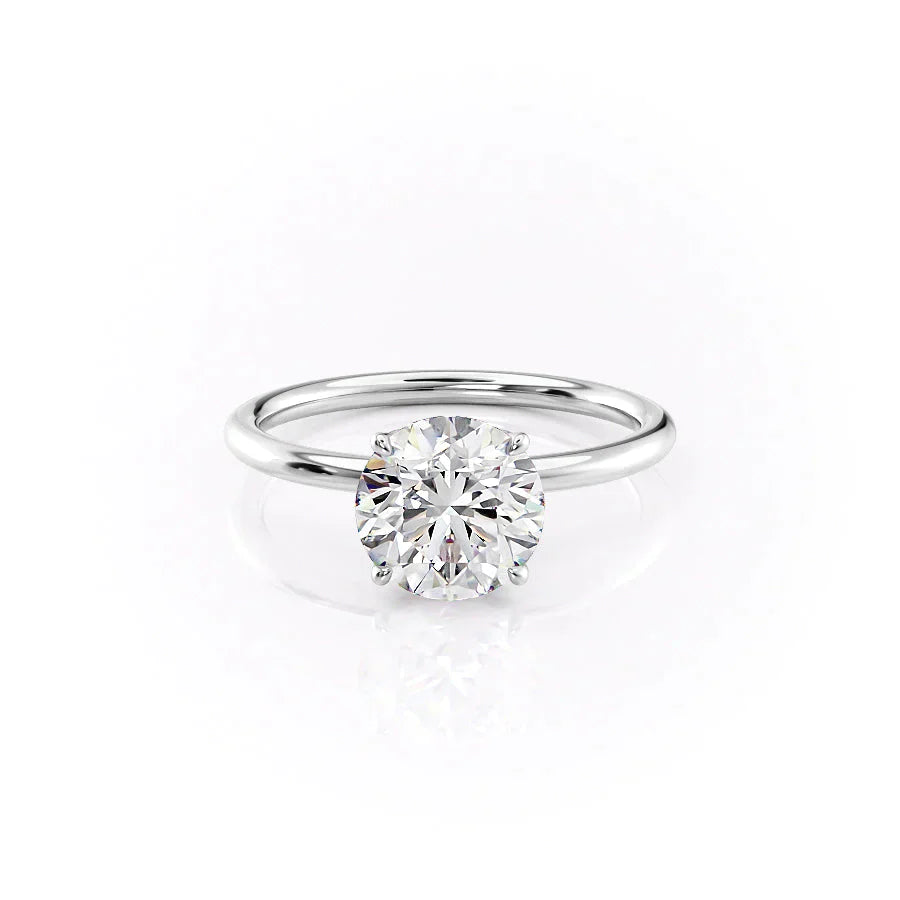 The Lily Set With A 2.5 Carat Round Moissanite