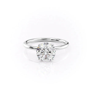 The Lily Set With A 3 Carat Round Lab Diamond