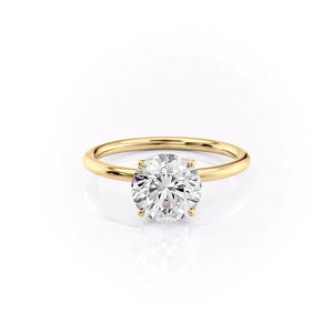 The Lily Set With A 3 Carat Round Lab Diamond
