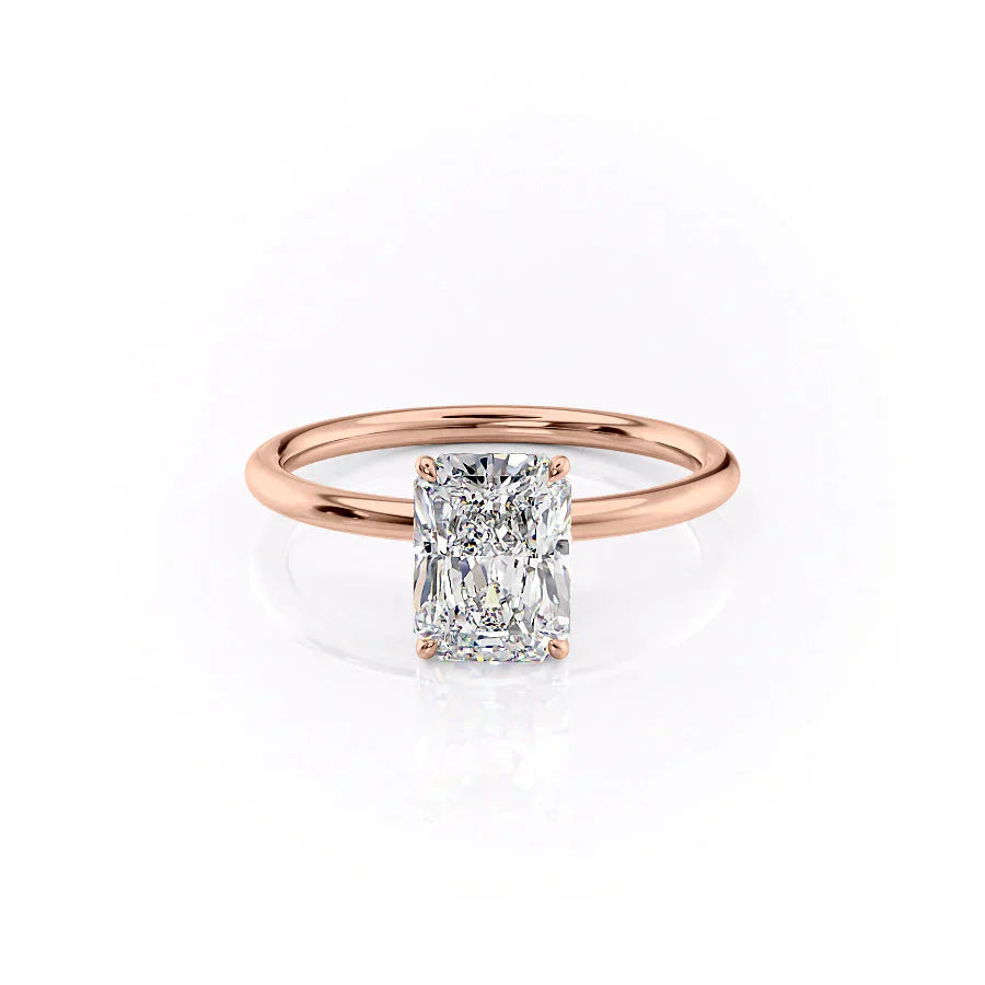 The Lily Set With A 3 Carat Radiant Lab Diamond