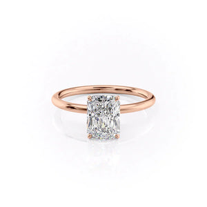 The Lily Set With A 2.5 Carat Radiant Lab Diamond