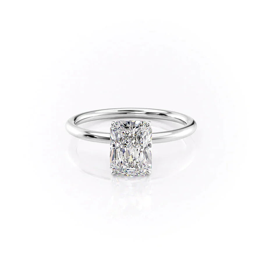 The Lily Set With A 2.5 Carat Radiant Lab Diamond