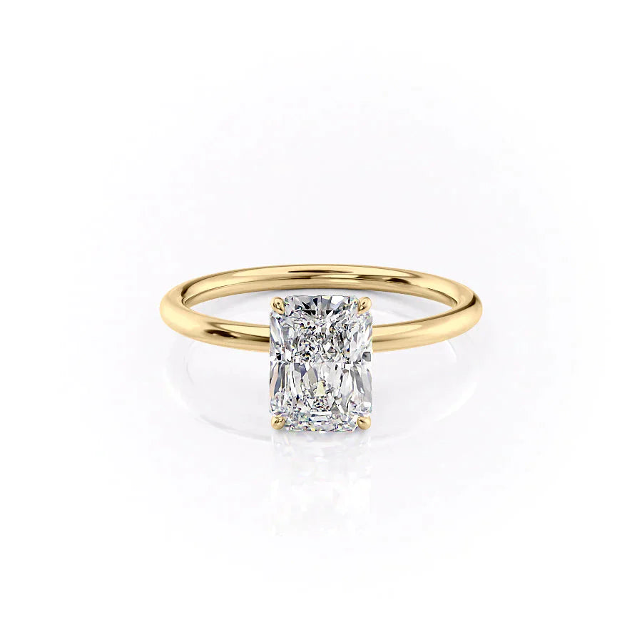 The Lily Set With A 3 Carat Radiant Lab Diamond