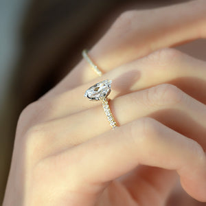 The Pave Lily Set With A 3 Carat Oval Lab Diamond