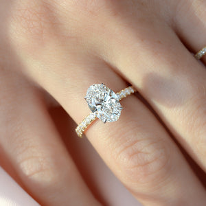 The Pave Lily Set With A 3 Carat Oval Lab Diamond