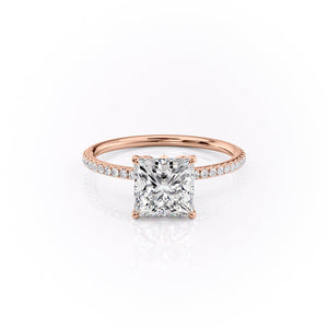 The Pave Lily Set With A 4.5 Carat Princess Moissanite