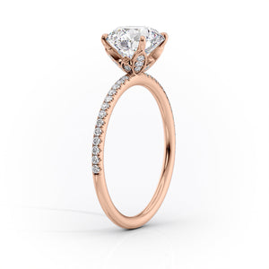 The Pave Lily Set With A 1 Carat Emerald Lab Diamond