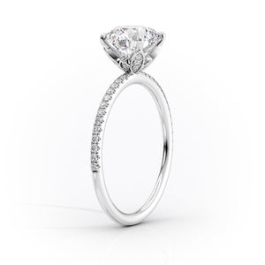 The Pave Lily Set With A 3 Carat Radiant Lab Diamond