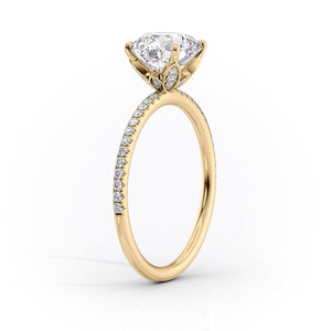 The Pave Lily Set With A 2.5 Carat Oval Lab Diamond