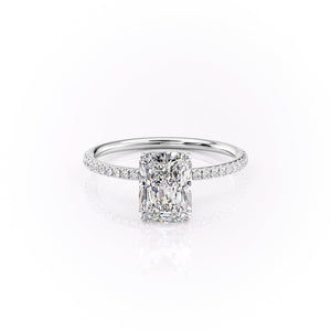 The Pave Lily Set With A 3.5 Carat Radiant Moissanite