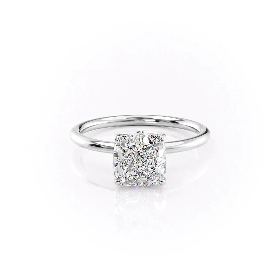 The Luna Set With A Cushion Moissanite