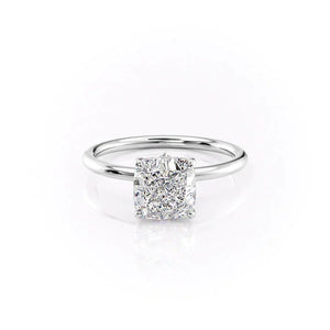 The Luna Set With A Cushion Moissanite