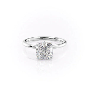 The Luna Set With A 4.5 Carat Cushion Moissanite