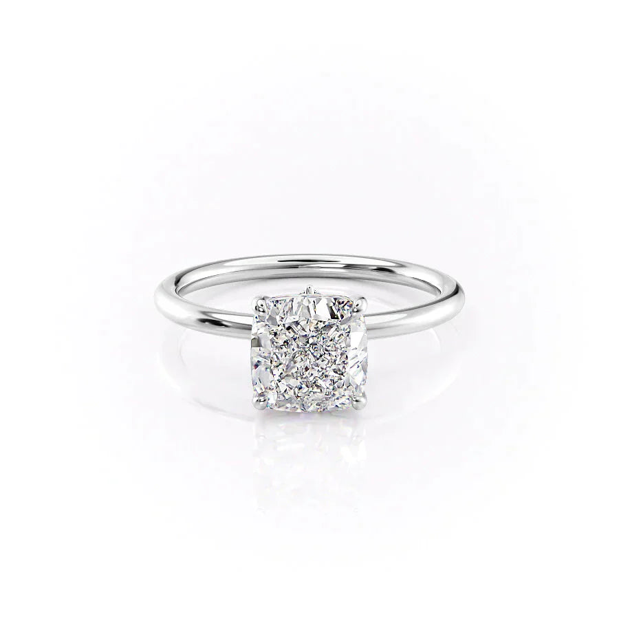 The Luna Set With A 2 Carat Cushion Lab Diamond